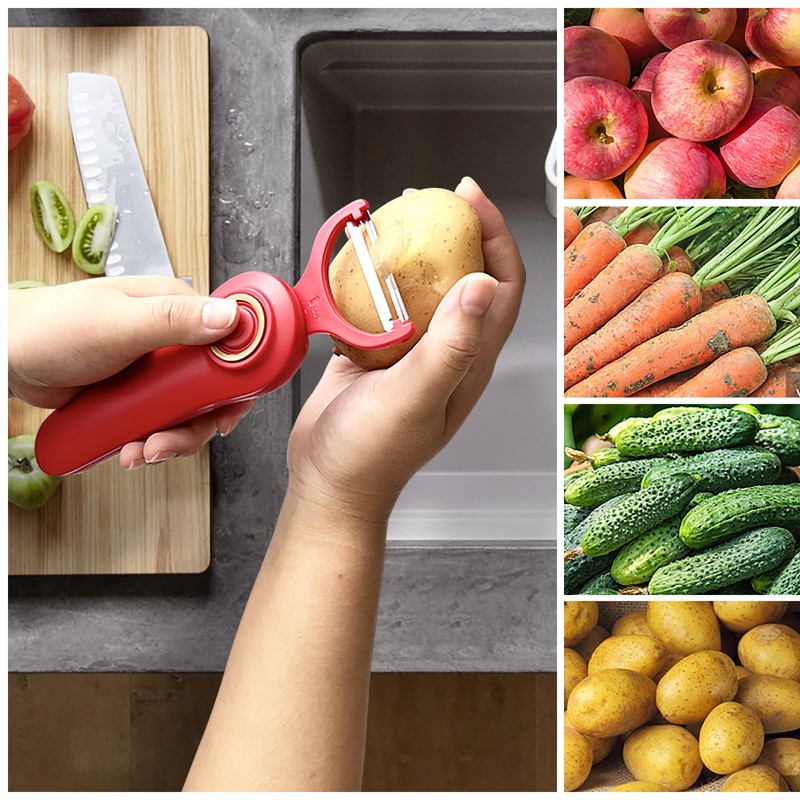 3-in-1 Electric Peeler | Auto Blade for Fruits/Vegetables | 3