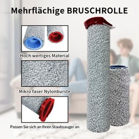 5 Piece Accessory Set for Roborock Dyad Pro/Dyad Pro Combo, 3 Brush Rollers, 2 HEPA Filters