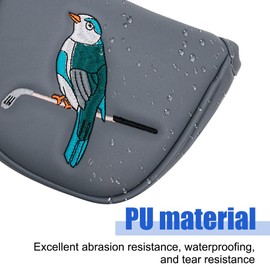 Putter Cover, PU Leather Club Head Protector, Golf Putter Headcover with Soft Velvet Inner Layer for Most Golf Putters