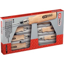 KS Tools 300.1100 ERGOTORQUE WOOD screwdriver set, 6 pcs