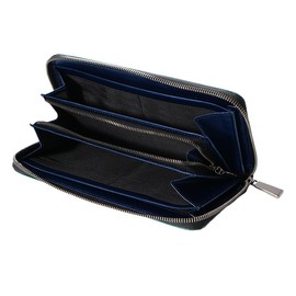 Lanvin On Blue 520657 345220 Men's Long Wallet, Round Zipper, Adonis, Genuine Leather, Leather, [05] Green