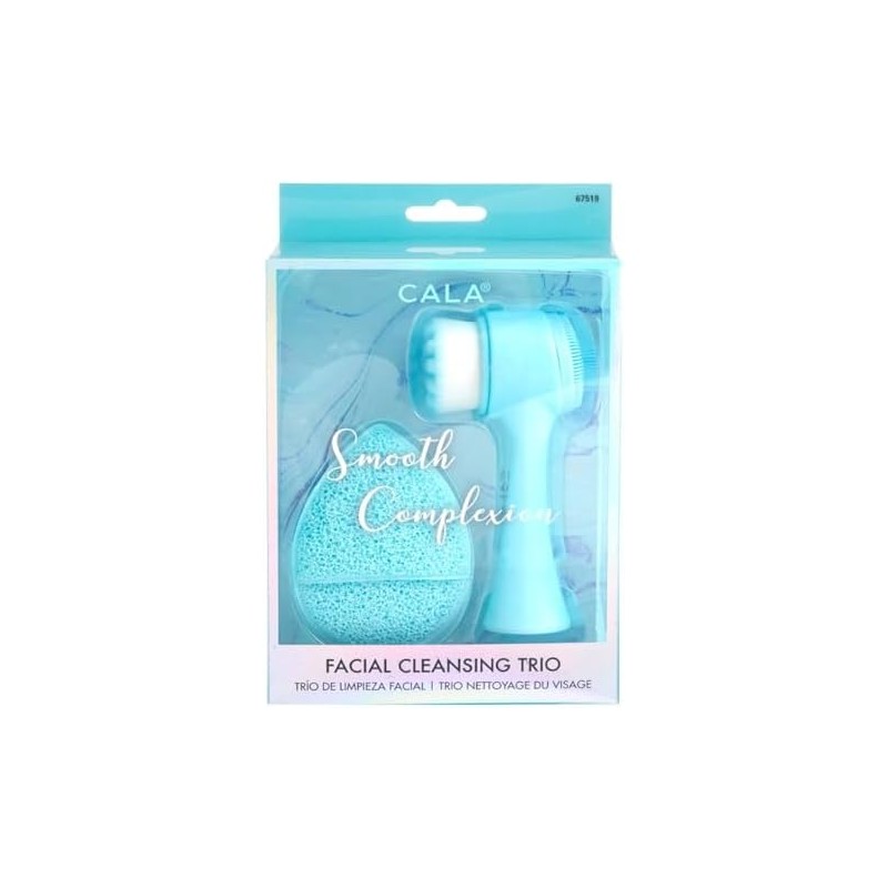 CALA - set de limpieza facial, cepillo ecológico 2 en