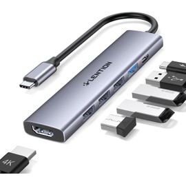 LENTION Hub USB C con HDMI 4K, PD 100W, USB-A 3.0  2.0