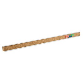 Quartet Bulletin Bar Strip, Cork Board, 48" x 1", Classroom, Office, Cubicle, Aluminum Frame (2006) , Beige