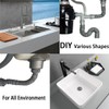 1-1/2" Sink Drain Pipe Kit, Flexible Drain Pipe P Trap,