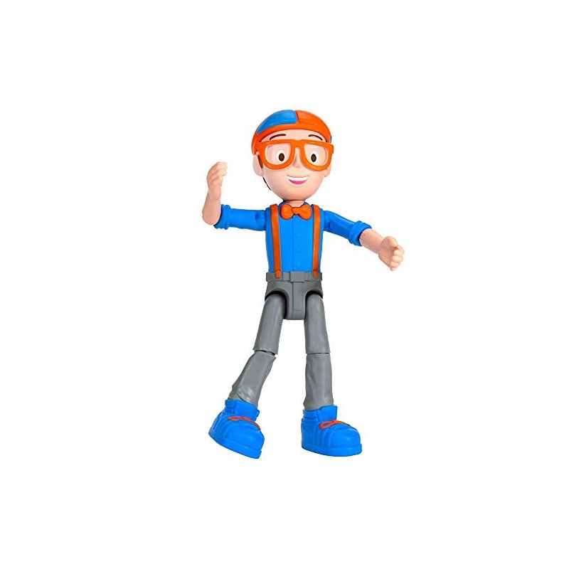 Blippi Talking Figure, 9-inch Articulated Toy with 8 Sounds and