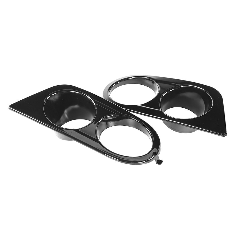 2pcs Front Bumper Foglight Cover Dual Holes Car Accessory Fit