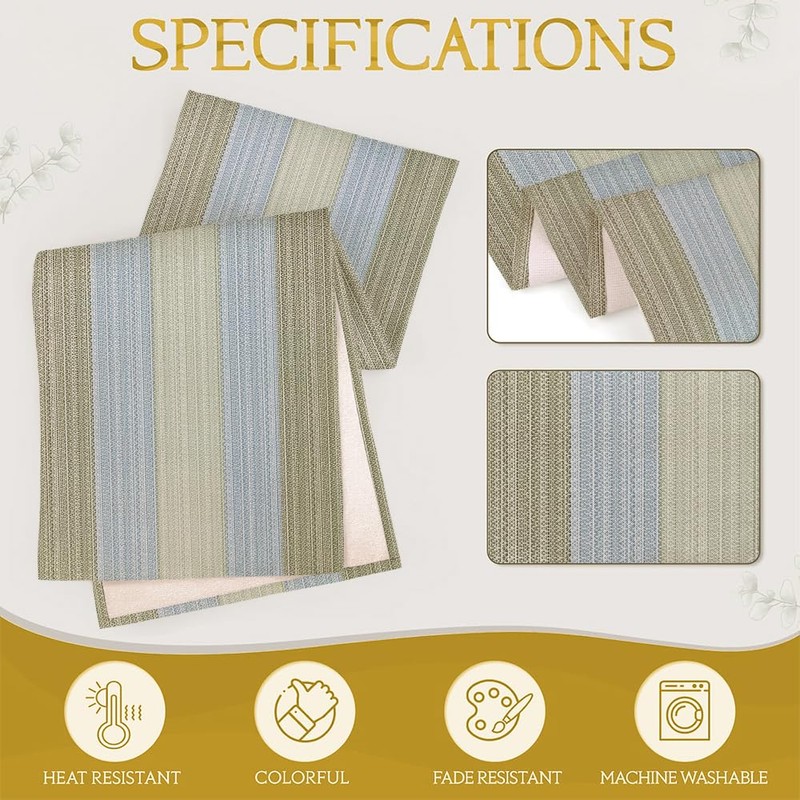 Modern Table Runner Gradient Green Blue Runner 40 x 180