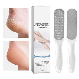 Stainless Steel Foot Scraper - Pedicure File Callus Scraper | Double Sided Foot Rasp Scrubber for Men, Women, Elderly Feet Dead Skin Removal