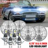 CHUSYYRAY 4pc 5.75 5-3/4 Inch H4 9003 Led Headlight For