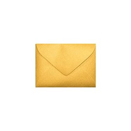 #17 Mini Envelopes (2 11/16 x 3 11/16) - Gold Metallic (50 Qty.)| Perfect for Gift Cards, Place Cards and Craft Projects