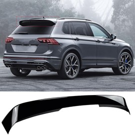 NEESPOC Rear Tailgate Roof Spoiler Window Visor Wing Fit for Volkswagen VW Tiguan S/SE/SEL 2018-2024 R-Line Style Lip Exterior Accessories Gloss Black