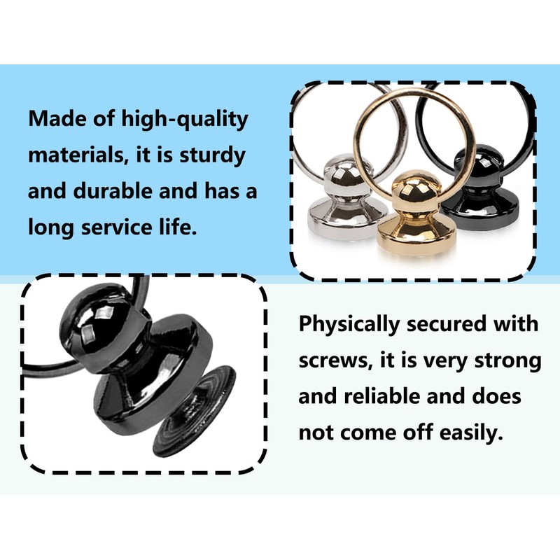 Lhbwhiz Pack of 24 O Ring Screw Rivets, Press Stud