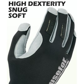 eLusefor Work Gloves, Mens Safety Work Gloves, Light Duty Work Glove, Easy Fit, Kevlar Stitched with Carabiner Clip (Black | Light Grey, Large)