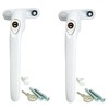 2 Heather UK White Upvc Replacement Window Handles Double Glazing