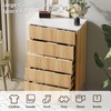 Airynee Fluted 5 Drawers Dresser for Bedroom, 47" Tall Handleless