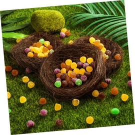 CAXUSD 16Pcs Simulated Bird Nest Ornaments Decorative Micro Landscape Props for Garden Photography Easter Decor and Birdcage Decoration