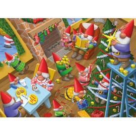 Ceaco (Puzzles) Holiday, "Christmas Time Gnomes" 100 Piece Jigsaw Puzzle, 15" x 11", New