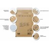 Global Pack Brown Bubble Envelopes Bubble Mailers 3/C 170 x