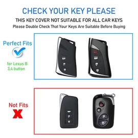 for Lexus Key Fob Cover, Premium Aluminum and Leather Protector Case