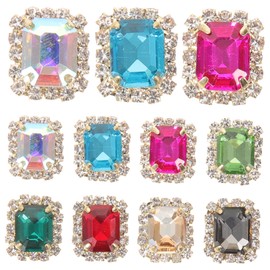 Tofficu DIY Jewelry Making Materials 20pcs Small Rhinestones for Clothes Decorations