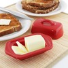 Chantal Ceramic Mini Butter Dish, Set of 4, 5 inch,