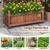 Giantex Raised Garden Bed with Trellis, 60” Wooden Planter Container