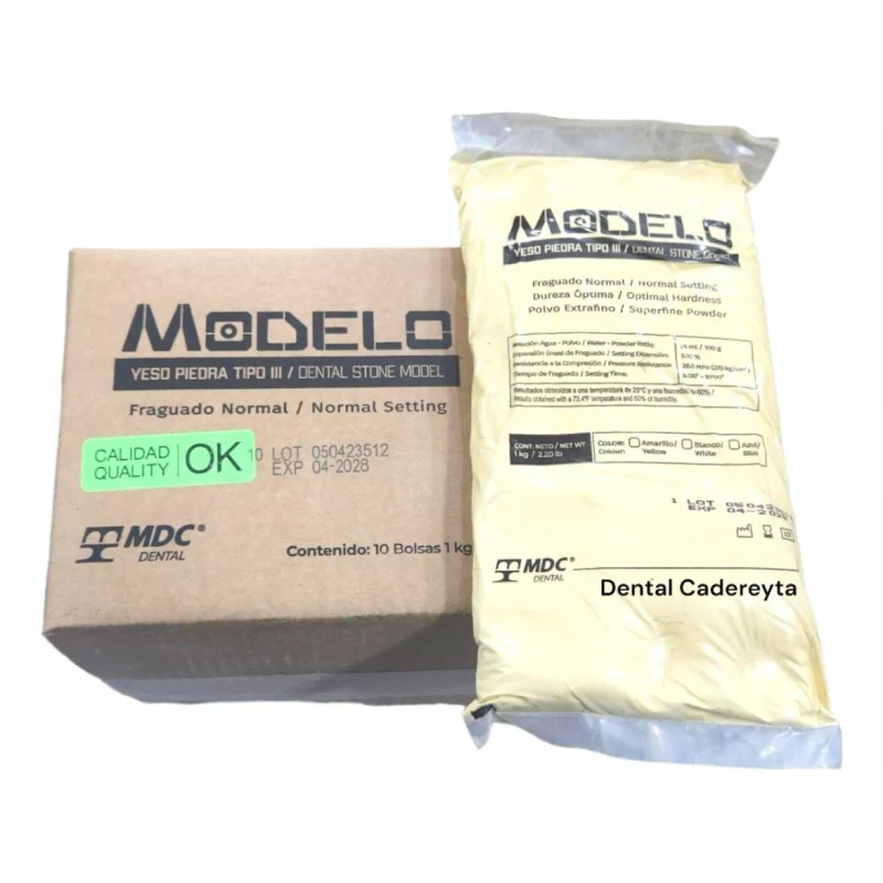 Modelo Yeso Piedra Tipo 3 Dental Mdc 5 Kilos