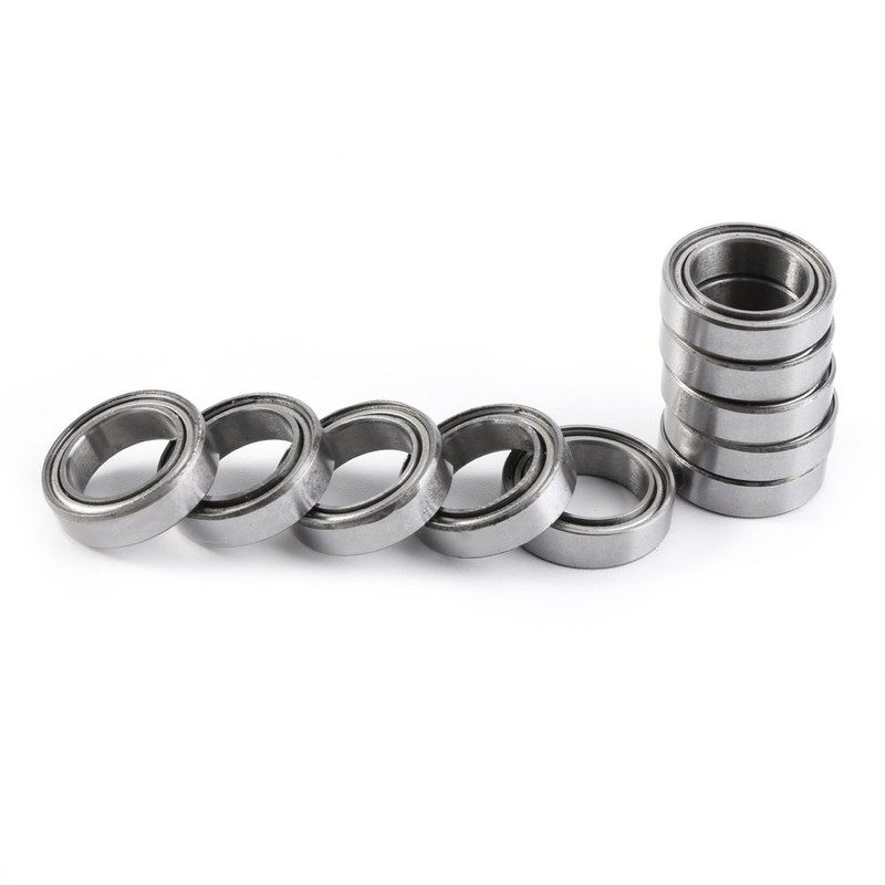 10pcs Ball Bearings, 10 * 15 * 4mm Double-Shielded Thin-Section