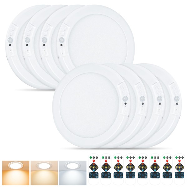 Rodalims Rechargeable Ceiling Light, No Wiring Battery Operated Ceiling Lights