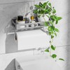 ZDDLOINP Spice Rack with Paper Towel Holder Roll and Hooks,