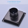 Square Shower Drain 4 inch, Nicmondo 304 Stainless Steel Point