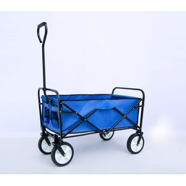 Used in Gardens Outdoor Folding Station Wagon, Camping and Garden car (Blue)