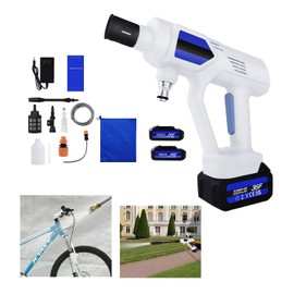 21V Car Pressure Washer Lithium Electric Car Washing Machine Cordless Pressure Washer, Washing Cars/Fences/Siding, Portable High Pressure Washer with 2x3.0Ah Battery