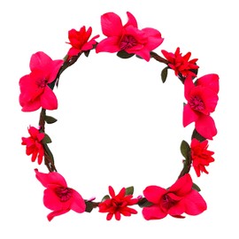 Violetta Flower Hair Wreath with Purple Flowers Satin Flowers 7 cm - Wedding Easter Oktoberfest Spring Festival Beach Party Hen Party Carnival Fancy Dress Beach Party (Violetta)