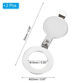 PATIKIL 9/16" Peephole Cover,Door Peephole Protector Privacy Door Viewer Cover for Home Security Apartment Hotel,Bright Chrome 2pcs