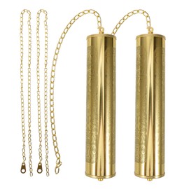 Housoutil Grandfather Clock Weights, Vintage Wall Clock Weight Replacement Heavy Duty Iron Clock Weight and Chain Wall Clock Mechanism Part Supply Golden