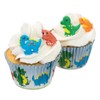 Baked with Love Dinosaur Cupcake Decorations, Bright and Colourful Handmade