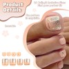 Mezrkuwr 24 Pieces Push On Toenails False Nails French Gel
