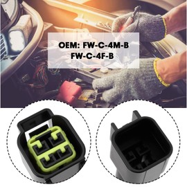 VGOL 2Sets 4-Pin Waterproof Automotive Male to Female Header 2.3MM FW-C-4M-B FW-C-4F-B Compatible with FURUKAWA RFW 090