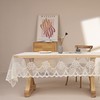 GEFEII White Lace Tablecloth Rectangular for Rectangle Table Crochet Lace