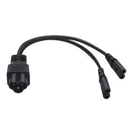 Strhowill IEC 320 C6 Male to 2XC7 Female Y Splitter Power Cable,IEC 320 C6 to 2XC7 Figure 8 Adapter Converter AC Power Supply Cord,C6 Male to Dual Figure 8 Hole, 1FT/0.3M