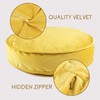 YIUOR Round Floor Pillow Cover Velvet Throw Seating Pouf Yoga