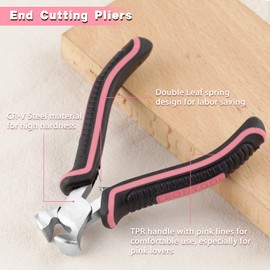 LEONTOOL Mini End Cutting Pliers 4 Inch Flush Cutting Pliers for Jewelry Making Nail Puller Tool for Carpenters Mini End Pliers for Zipper Installation Stops Repair