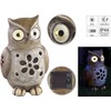 Lunartec Solar Figures: Decorative Owl with Luminous LED Eyes and