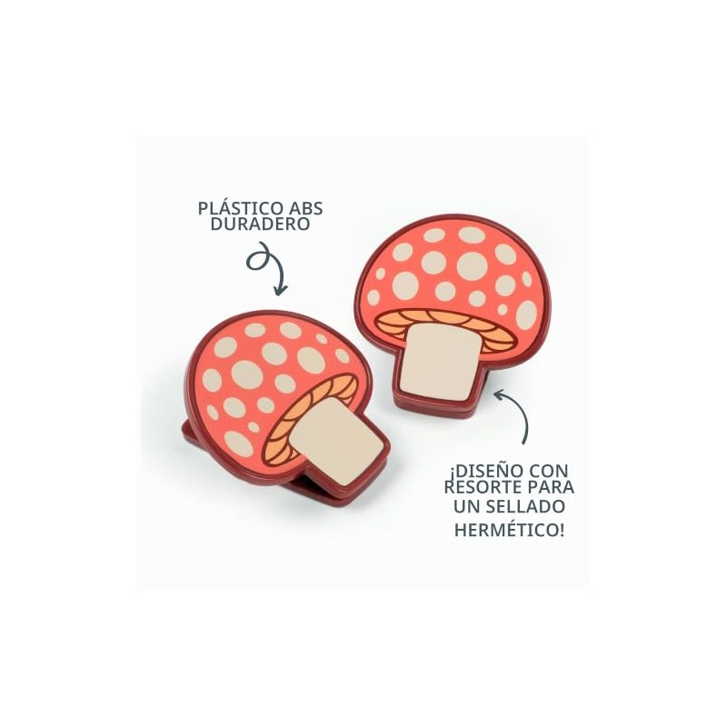 SHROOMATES, clips para bolsa de hongos, juego de 4