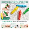 Jar Melo Jumbo Crayons for Toddlers 1-3, 16 Colors Non
