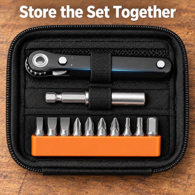 23-in-1 Right Angle Ratcheting Screwdriver Set – 90-Degree Offset Low-Profile