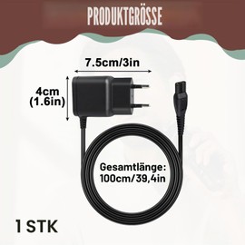 15V HQ8505 Charger Charging Cable, Compatible with 3000 5000 7000 9000 MG5750 MG7790 MG7770 MG7720 BG5020 S5050 S9000 PT860 AT750 QP6510 QP6510 QP6510 QP65200 Adaptor power supply charger