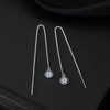 SLUYNZ 925 Sterling Silver Evil Eye Dangle Earrings Chain for
